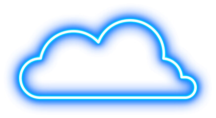 Glowing Neon Cloud Design Element
