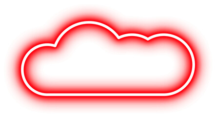 Glowing Neon Cloud Design Element