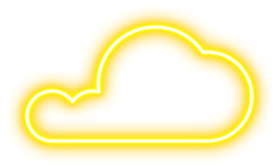 Glowing Neon Cloud Design Element