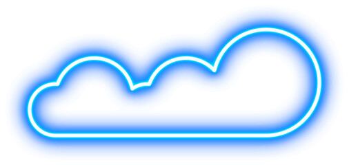 Glowing Neon Cloud Design Element