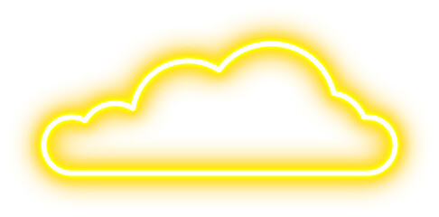 Glowing Neon Cloud Design Element