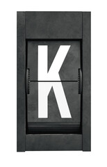 Split - Flap 3D Typography Alphabet PNG Letters