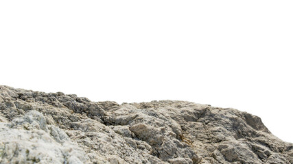 Stone texture in the foreground on a white background.