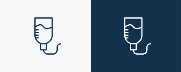 perfusion icon. Outline perfusion icon from medical and healthcare collection. Linear vector isolated on white and dark blue background. Editable perfusion symbol.