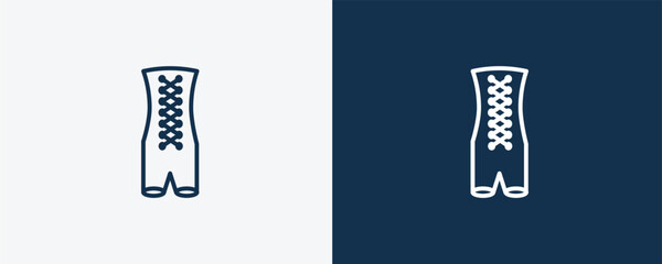 bandages icon. Outline bandages icon from fashion and things  collection. Linear vector isolated on white and dark blue background. Editable bandages symbol.