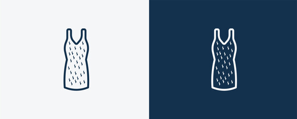 tinge icon. Outline tinge icon from fashion and things  collection. Linear vector isolated on white and dark blue background. Editable tinge symbol.