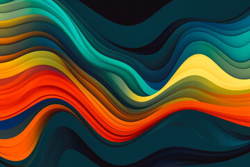 Abstract background with dynamic effect. Modern wavy pattern background. Generative AI