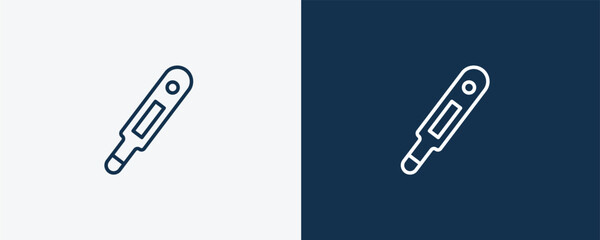 body thermometer icon. Outline body thermometer icon from tools and utensils collection. Linear vector. Editable body thermometer symbol can be used web and mobile