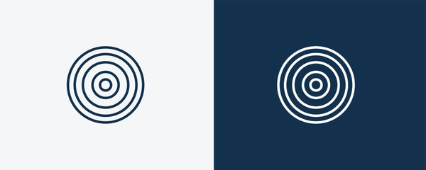 target circles icon. Outline target circles icon from tools and utensils collection. Linear vector. Editable target circles symbol can be used web and mobile