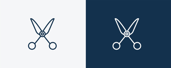 shear icon. Outline shear icon from tools and utensils collection. Linear vector. Editable shear symbol can be used web and mobile