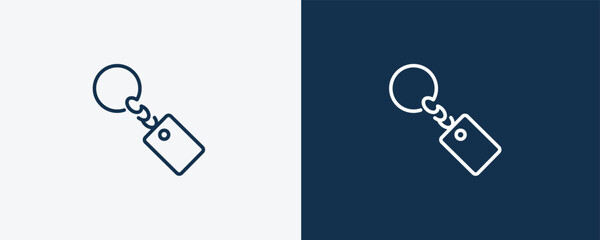 key ring icon. Outline key ring icon from tools and utensils collection. Linear vector. Editable key ring symbol can be used web and mobile
