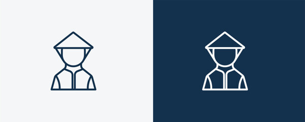 vietnamese icon. Outline vietnamese icon from people and relation collection. Linear vector. Editable vietnamese symbol can be used web and mobile