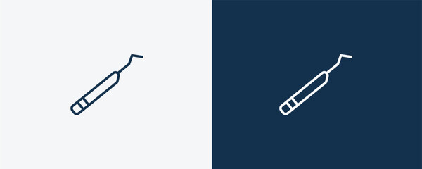 periodontal scaler icon. Outline periodontal scaler icon from dental health collection. Editable periodontal scaler symbol.