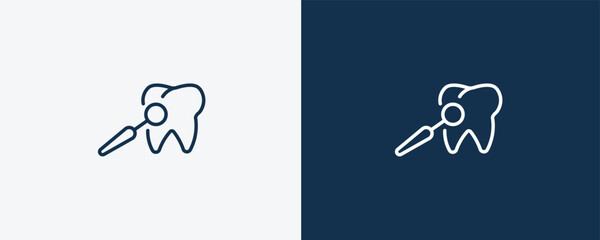 dental care icon. Outline dental care icon from dental health collection. Editable dental care symbol.