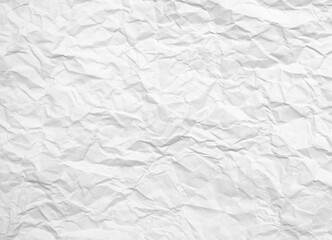 White crumpled paper texture background. Clean white paper.