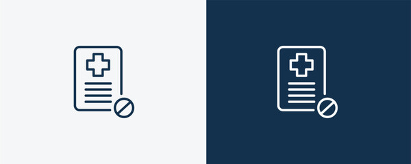 medical prescription icon. Outline medical prescription icon from dental health collection. Editable medical prescription symbol.