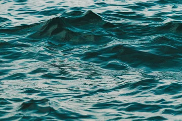 Papier Peint photo autocollant Vert bleu Small ocean waves at Adriatic sea