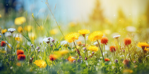 flowers, macro view, spring background