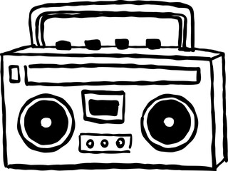 Doodle Grunge Tape Recorder