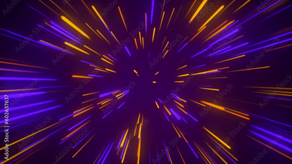 Canvas Prints flying in space with luminous neon lines. hyperspace. the modern ultraviolet spectrum of light.