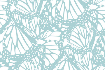 Abstract butterfly wings monochrome lace pattern