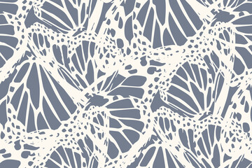 Abstract butterfly wings monochrome lace pattern
