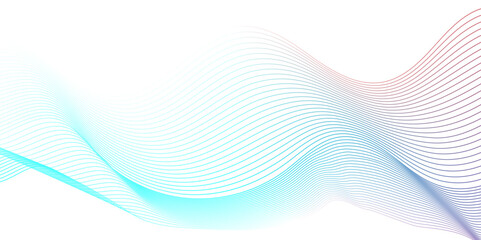 Abstract blue flowing wave lines background. Modern glowing moving lines design. Modern blue moving lines design element. Futuristic technology concept. Vector illustration.