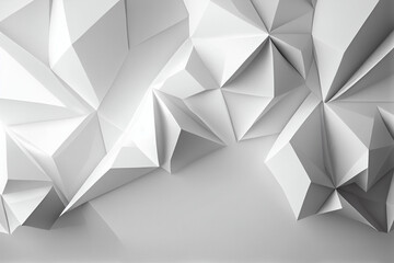White paper polygonal background with place for text.