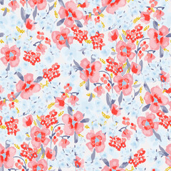 gentle bright tiny flowers pattern For summer print dress