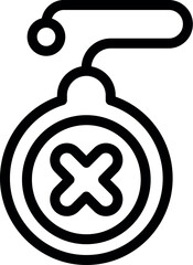 Bomb icon outline vector. Work process. Sad computer