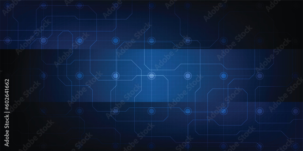 Poster vector illustrations of futurstic digital innovation and technology with digital element and circuit