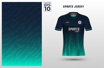 T-shirt sport jersey design template with geometric line background. Sport uniform in front view. Shirt mock up for sport club. Vector Illustration © Vectoro