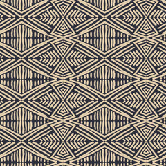 Geometric ethnic ornament pattern. Embroidery with retro style.