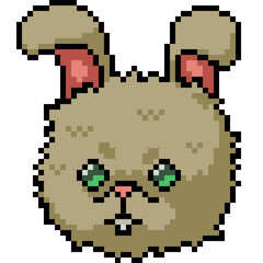 pixel art baby rabbit face