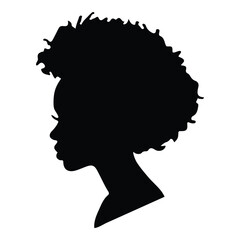 Vector Camep of a beautiful black woman with an afro. - 602644635