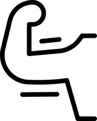 Fever muscle icon outline vector. Arm flex. Bicep power