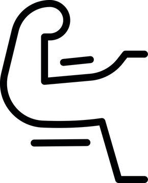 Fever muscle icon outline vector. Arm flex. Bicep power