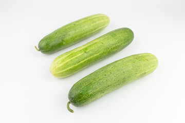 Cucumber isolated on white background. Clipping path included.