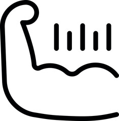 Biceps icon outline vector. Power gym. Athlete gym