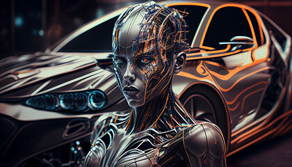 Künstliche Intelligenz bei der Wartung von Elektroautos, Elektromobilität Zukunft Nachhaltigkeit, Generative AI 