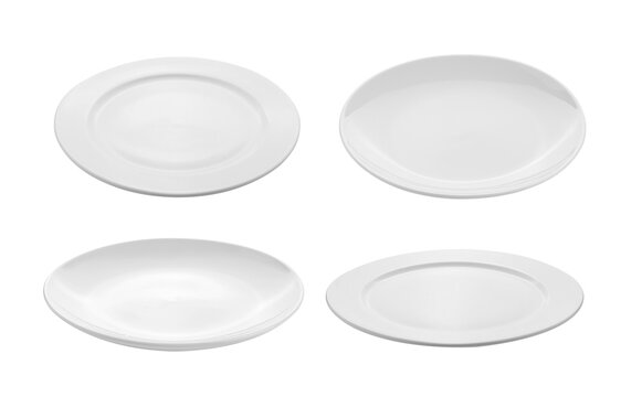empty plate on  transparent png
