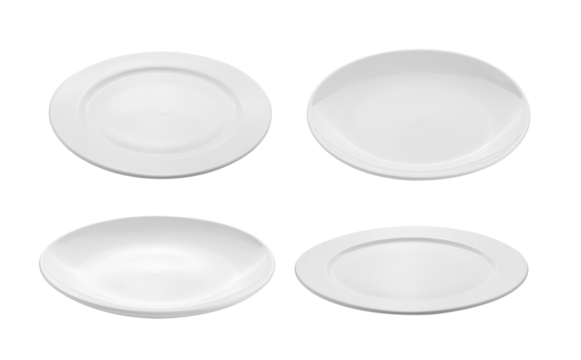 empty plate on  transparent png