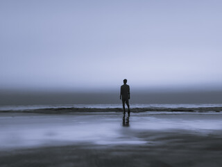 Walking on the beach