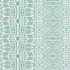 Fototapeta premium Geometric ethnic ornament pattern. Embroidery with retro style.