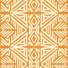 Vlies Fototapete Boho-Stil Geometric ethnic ornament pattern. Embroidery with retro style.