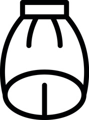Model skirt icon outline vector. Woman fabric. Fashion modern