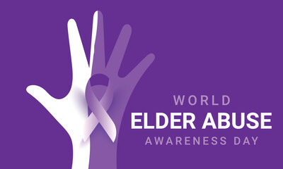 Obraz premium World Elder abuse awareness day. background, banner, card, poster, template. Vector illustration.