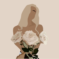 girl with roses