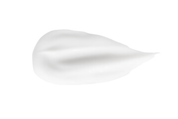A smear of white cosmetic cream with no shadows and no background. PNG