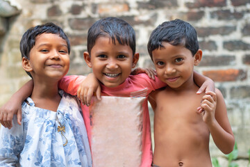 Portrait of a Indian Children Smiling 